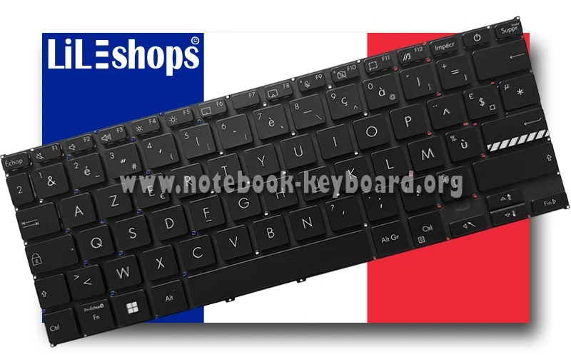 Clavier Français Original Pour Asus Vivobook 14 X1404VA X1404VAP X1404Z X1404ZA - Photo 2/3