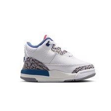 Toddler's Jordan 3 Retro "True Blue" Wht/Fire Red-True Blue DM0968 104