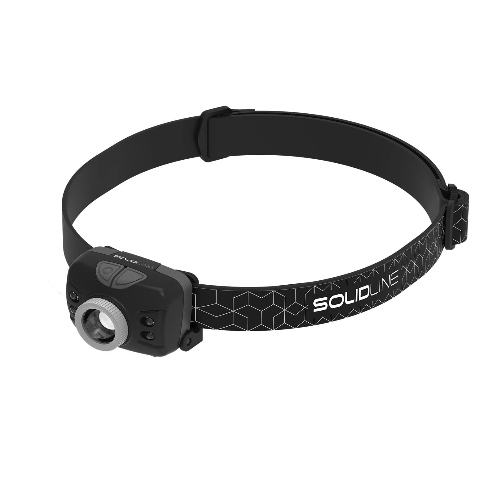 Lampe frontale focalisable Solidline SH5 noire éclairage extérieur et travaux