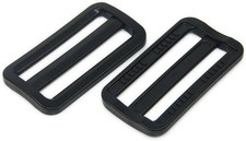 12 Pack Plastic Buckles for Straps 2 Inch Tri-Glide Slide, Plastic Slide