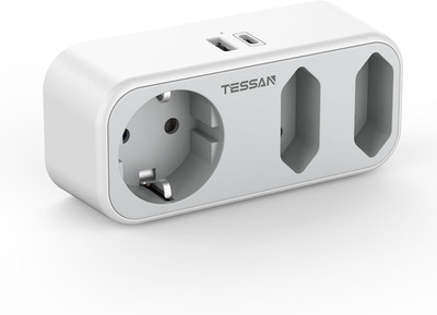 Mehrfachstecker Mit USB, Doppelstecker Für Steckdose, Doppelsteckdose
