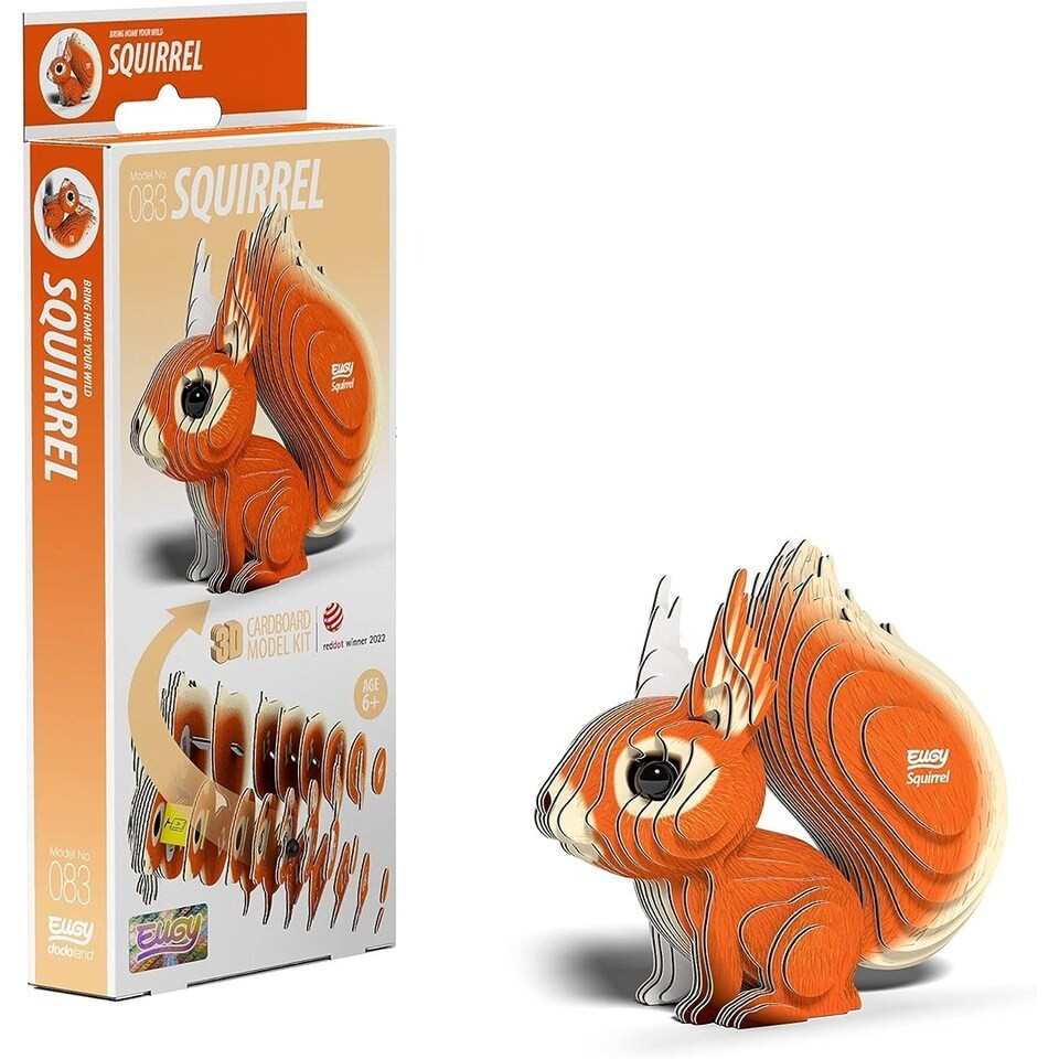 EUGY Squirrel 3D Craft Cardboard Model Kit #083 Age 6+ BNIB