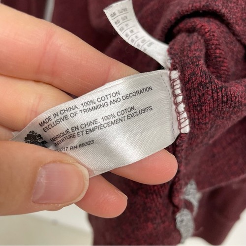 Roots Canada Burgundy Henley Thermo Herren Hemd S Herbst Langarm warm kuschelig - Bild 9 von 9