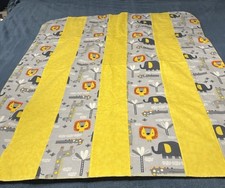 Flannel Baby Blanket Animals Giraffe Elephant Zebra Safari Soft Flannel 34 x41