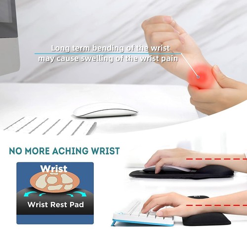 Ergonomic Keyboard Wrist Rest Pad and Pad Hand Support for Laptop Computer Wr... - Picture 3 of 7