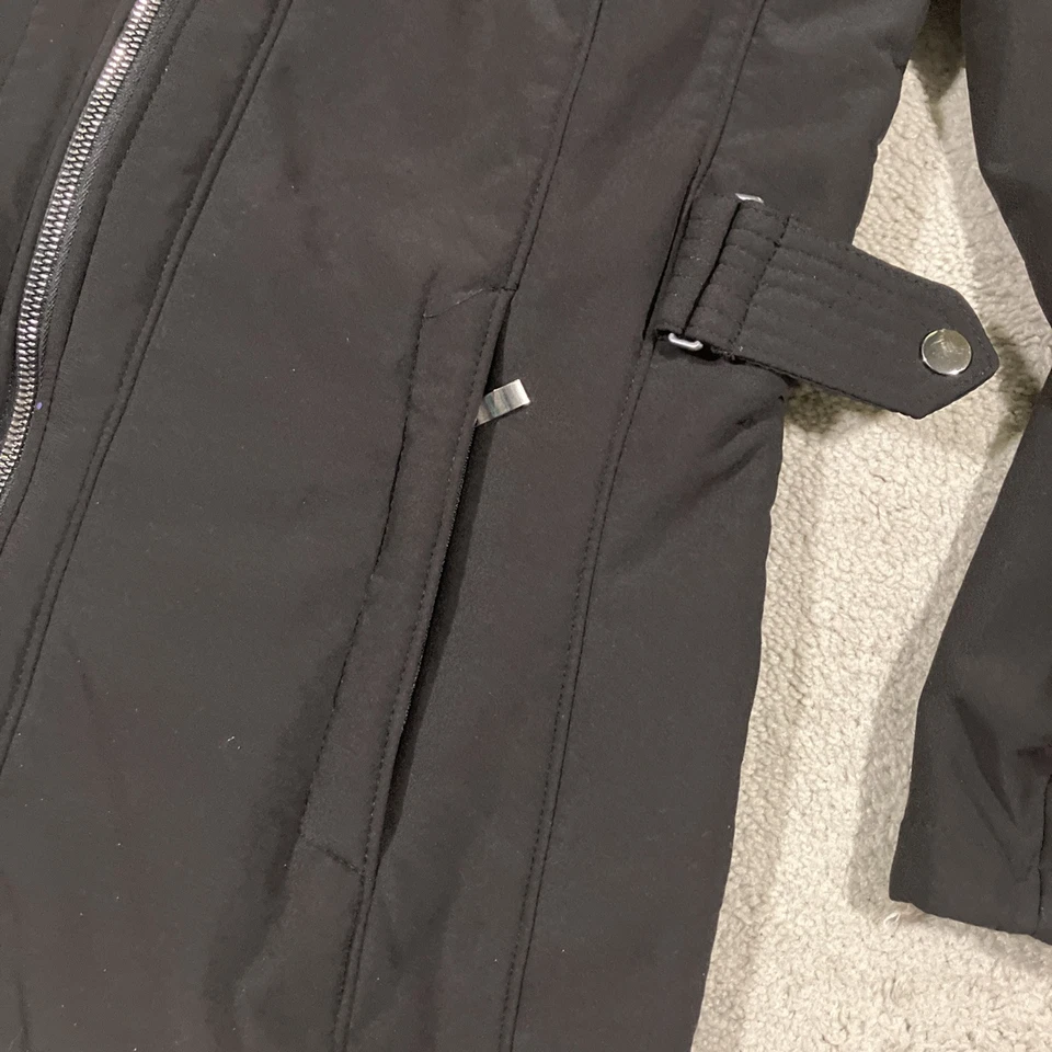 Chaqueta parka con capucha ZeroXposur para mujer mediana negra Gorpcore Utilitycore Grunge Foto 3 de 4