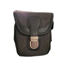 Quantaray 2434 Black Deluxe Leather and Canvas Camera Bag Digital Outdoors Fall