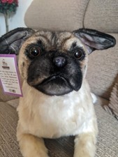 CUDDLE CLONE LIFE-LIKE  SOFT TOY PUG DOG SO REALISTIC