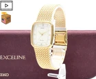 Vintage 1998 [MINT w/Box] SEIKO Dolce 5E31-5A90 Diamond Gold Quartz Watch JAPAN