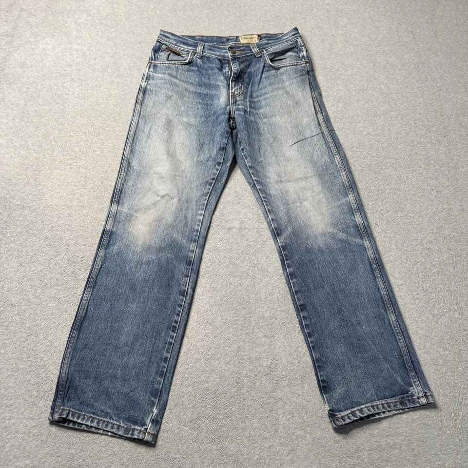 Pantalones de mezclilla Wrangler Texas para hombre 30x30 azul desteñido corte bota elástico occidental adulto Foto 2 de 4