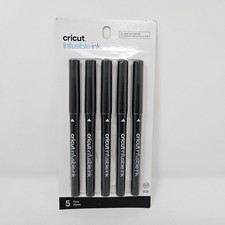 Cricut Infusible Ink Pens Black 0.4mm Fine Point 5 Pack Brand New Sealed