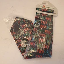 Nut Cracker Festive Tie "HO HO HO" Santa Gingerbread Men Candy Canes Lights