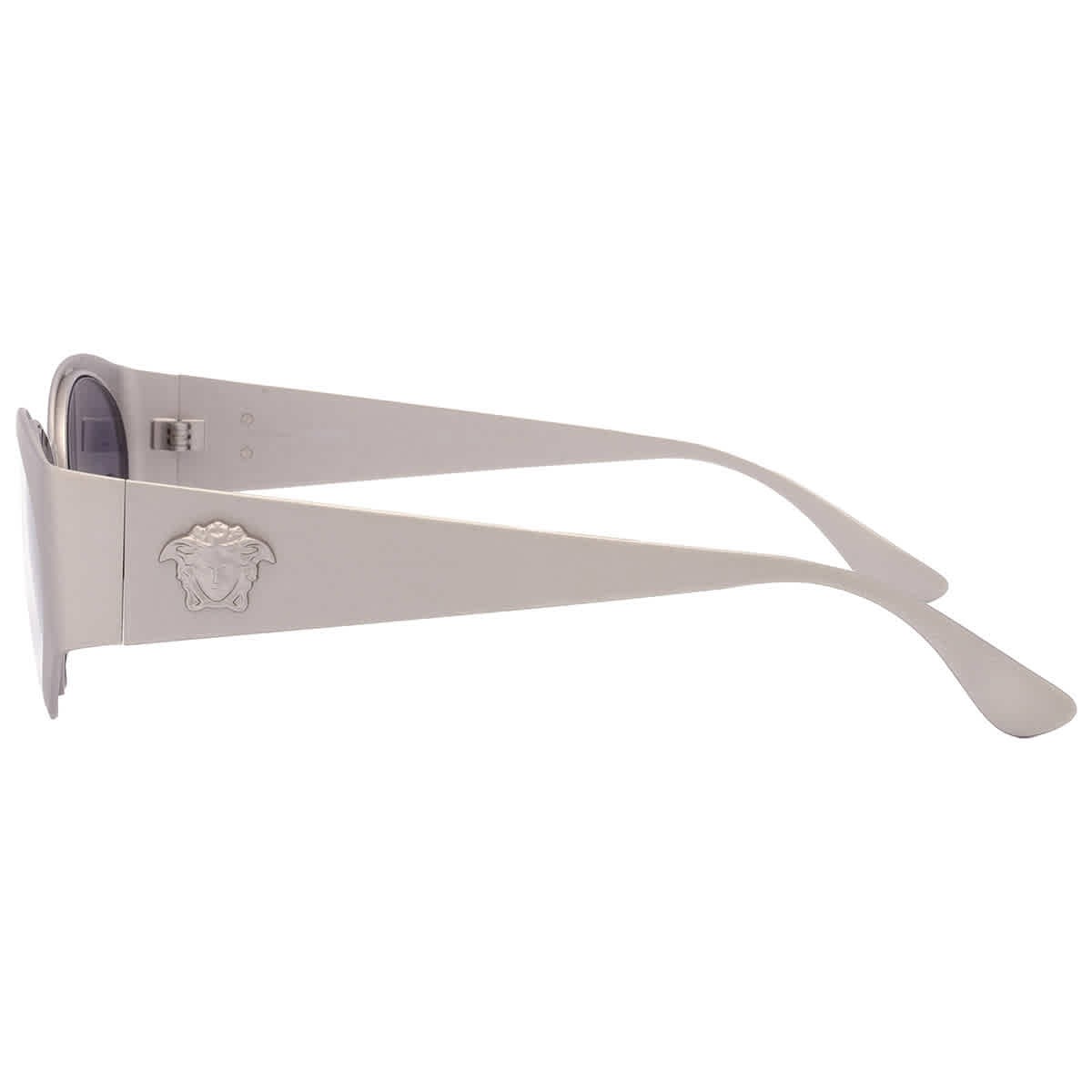 Versace Light Grey Mirrored Black Oval Ladies Sunglasses VE2263 12666G 56 thumbnail 5
