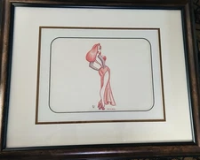 Disney Parks Signed Artist Sketch of Jessica Rabbit by Frank Lie Matted Framed