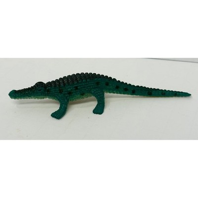 K&M International Vintage Nile Crocodile Green Textured 4'' Plastic Figure Toy