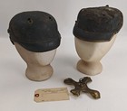 Original German WW1 WWI Leather Pickelhaube Helmet Parts Lot — photo 1