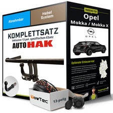 Anhängerkupplung abnehmbar für OPEL Mokka / Mokka X +E-Satz Kit (AHK+ES)