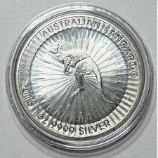 Kangaroo 2016 1oz Silver Bullion Coin 9999 Pure Silver Collectibl Ingot Bar Caps 82.86 per troy oz