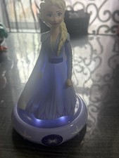 Disney Frozen Elsa Night Light Purple Base Kids Bedroom Decor Character Lamp