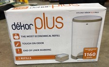  New Dekor Plus Diapers Plus Size Pail Refill 2 Pack Holds Up To 1160 Diapers