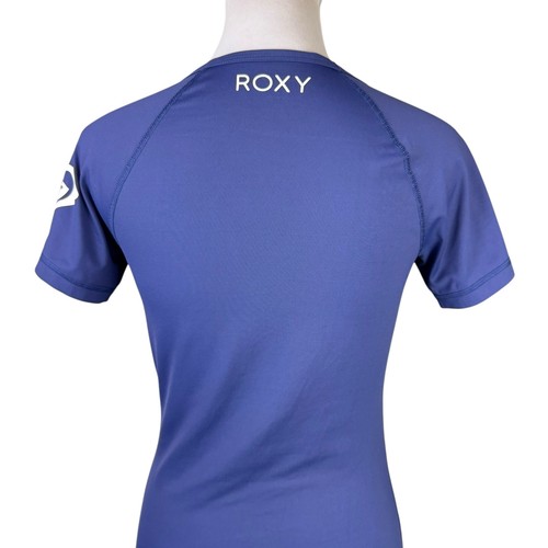 Costume da bagno ROXY giovane ragazza L blu UPF 50 manica corta logo surf top rashguard - Foto 6 di 11