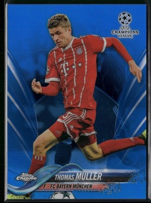 2017 Topps Chrome UEFA #95 Thomas Müller Blue Refractor #/150