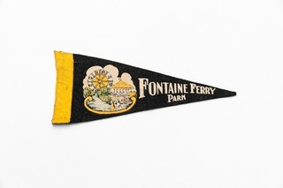 Vintage Fontaine Ferry Park Louisville Kentucky Souvenir Mini Felt Pennant 8.5"
