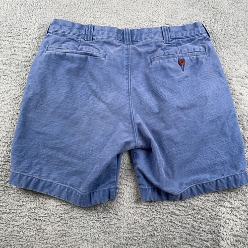 J Crew Shorts Mens 30 Blue Chino 7" Stanton Casual Flat Front Preppy Cotton - Picture 2 of 9
