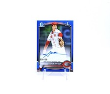2025 Bowman Draft Chrome Aaron Watson 1st True Blue Refractor Auto /150 Reds