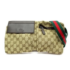 Gucci marsupio in vita 28566 GG tela marsupio marrone USATO