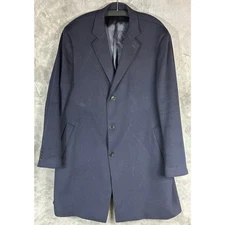 Saks Fifth Avenue Loro Piana Dark Blue Cashmere Men's  Over Coat sz 50R (14429) 