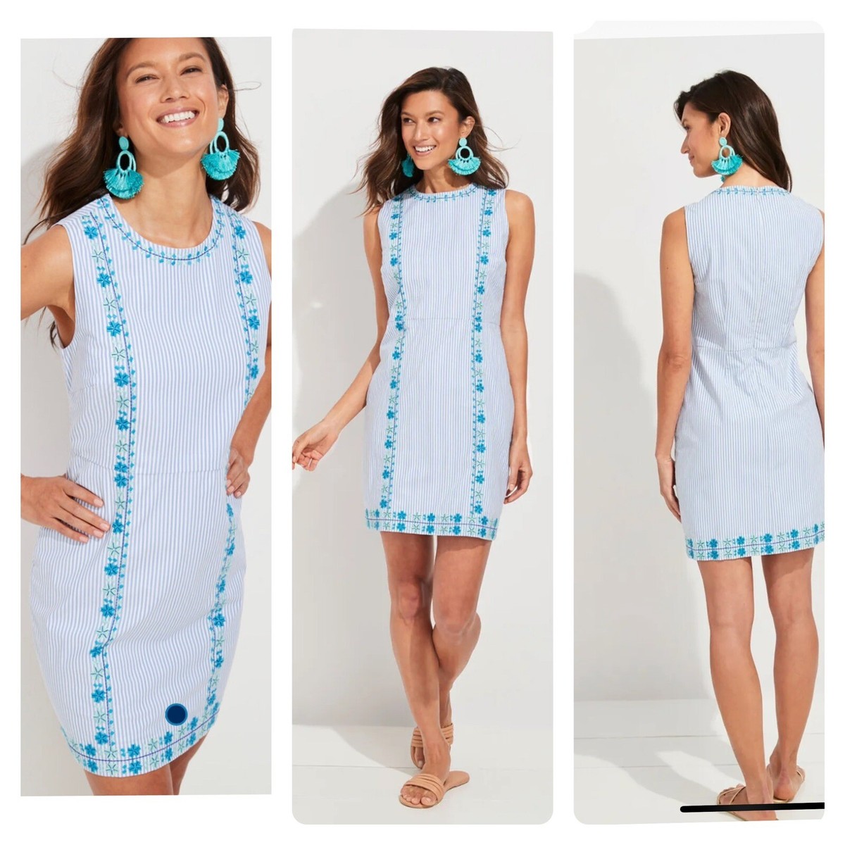 Vineyard Vines Women's Pop Shift Dress (Blue) (Size: 4)