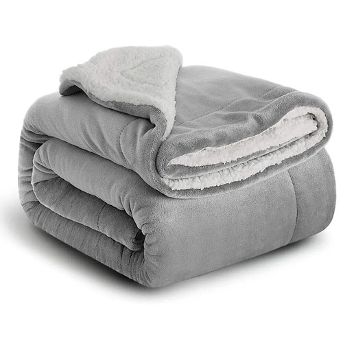 Large Sherpa Fleece Blanket Double Thick Soft Warm Bed Sofa Throw Warm Blanket - Picture 23 of 36
