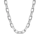 24inch 9.2mm Stainless Steel Polished Simple Long Box Necklace Chain Silver Mens