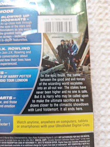 Harry Potter and the Deathly Hallows: Part 2 (Blu-Ray DVD 2011 W/S) NEW F-Ship!! - Picture 6 of 12