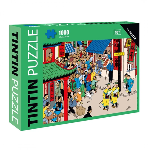 Tintin Blue Lotus Thomsons’ Jigsaw Puzzle + Poster 1000 Pieces Moulinsart Herge