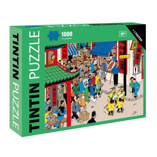 Puzzle Tintin Blu Loto Thomsons + Poster 1000 Pezzi Moulinsart Herge - Foto 1 di 1