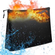 Fireproof  Money Bag Fire and  Resistant Expandable Document Bag K0V0