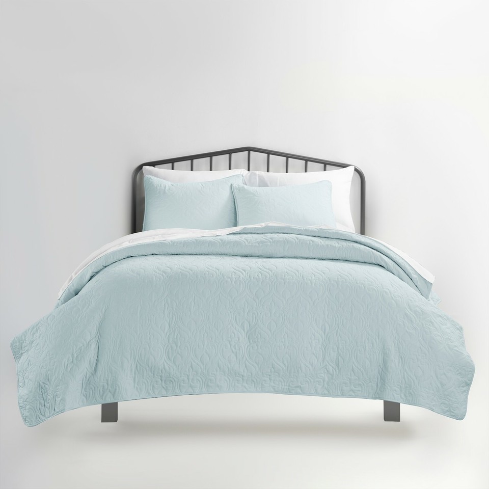 Kaycie Gray 'So Soft' 3-Piece Quilted Coverlet Set - Premium Microfiber, Multi-Color