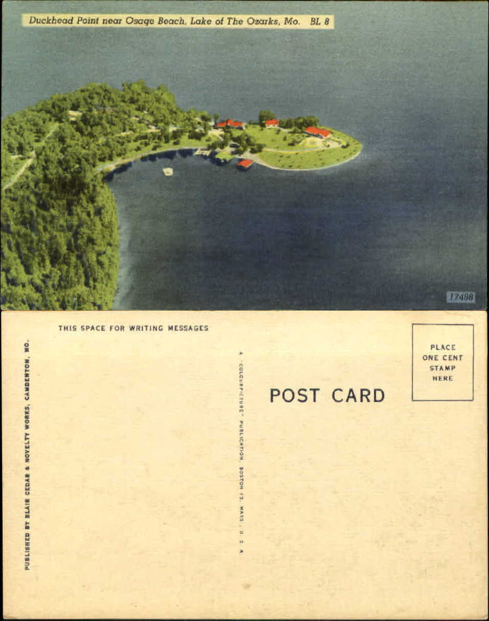 Duckhead Point Osage Beach Lake of Ozarks Missouri MO aerial unused