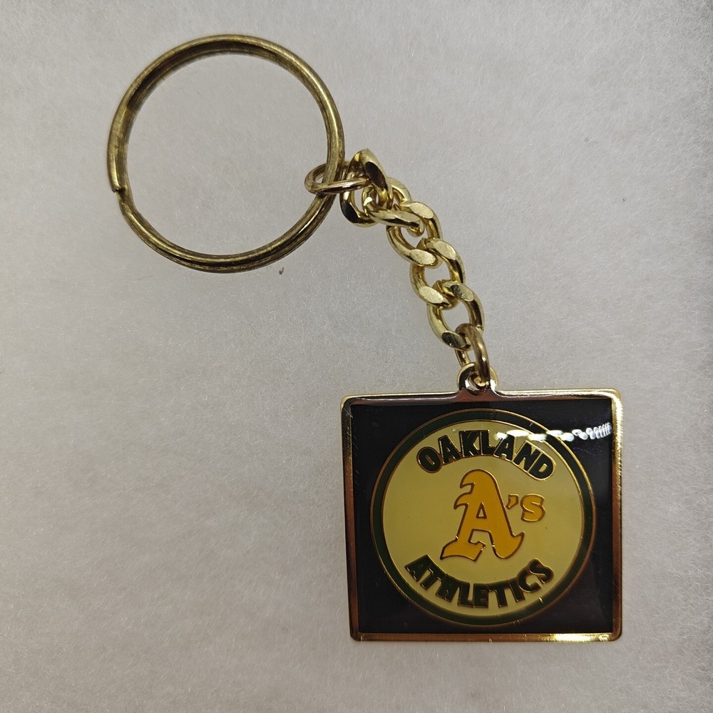 Vintage 1987 NOS Oakland Athletics A's  Metal Key Chain by Peter David