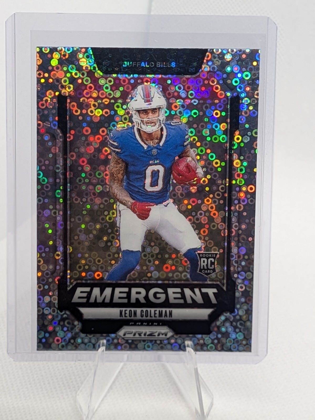 2024 Panini Prizm Keon Coleman Emergent No huddle Disco #16