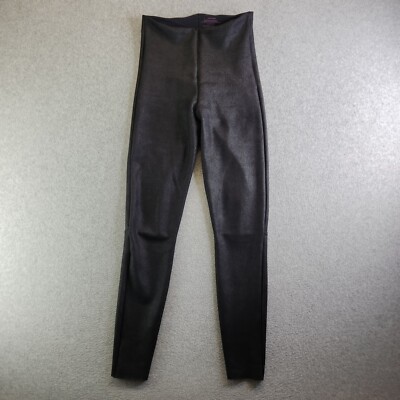 Commando Leggings Womens L Black Vegan Faux Leather High Rise Bodycon Mob Wife