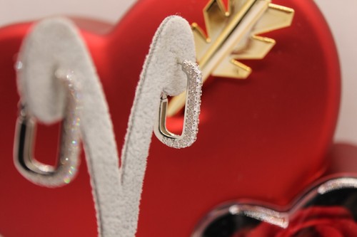 ORECCHINI ARGENTO DONNA RETTANGOLARI PENDENTI ZIRCONI BIANCHI MM 14X26 EXPLOIT - Foto 4 di 10