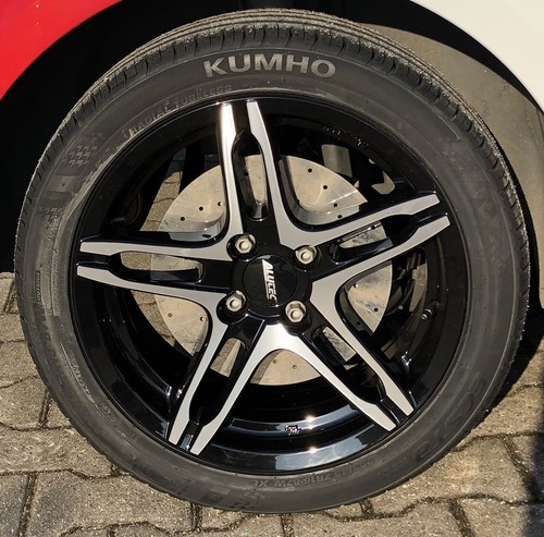 Alutec Poison 16´´ schwarz Smart Fortwo forfour 453 Alufelgen Sommerreifen Conti - Bild 4 von 5