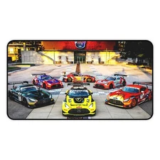 AMG GT3 lineup Indianapolis Motor Speedway - Custom Design - Premium Desk Mat