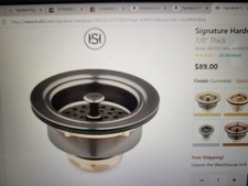 Strainer basket sink signature hardware 3 1/2" gunmetal