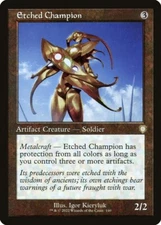 Etched Champion (Retro Frame) - BRC Rare - MTG Magic Pack fresh