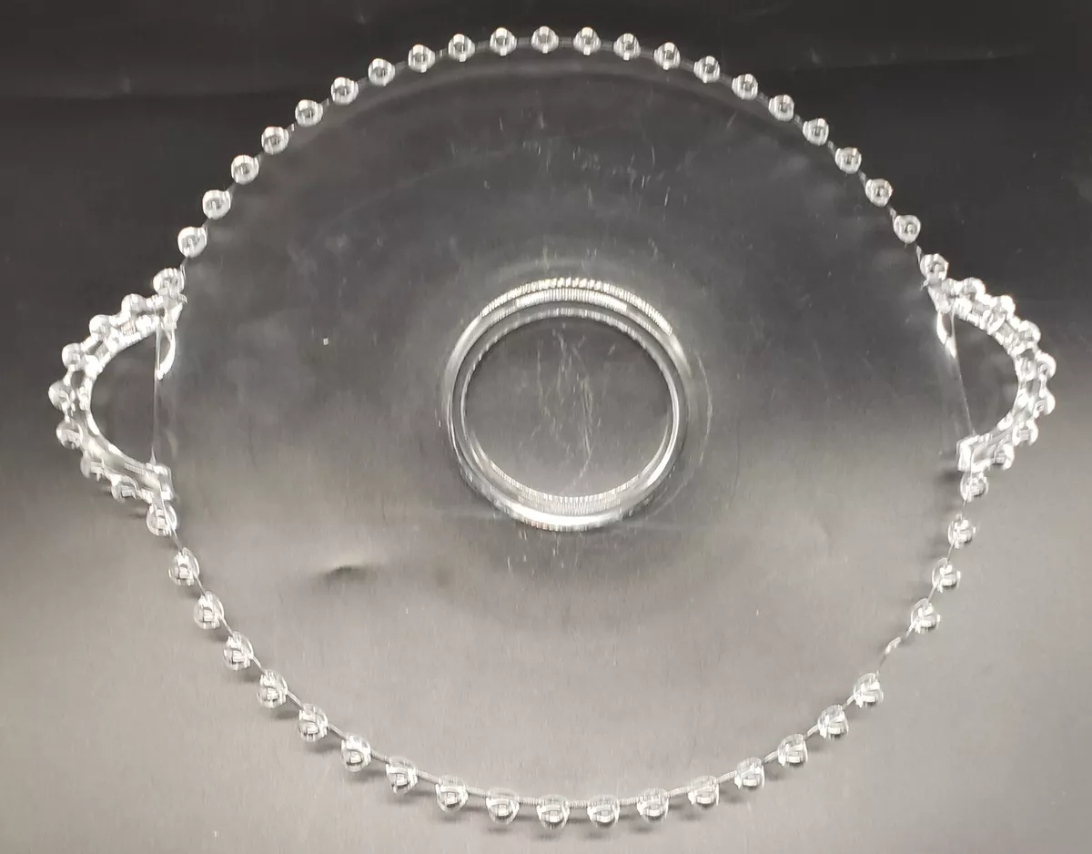 Vintage Imperial Glass Candlewick Cake Plate 11 Inches Diameter