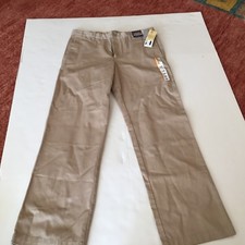 Cherokee Ultimate kakhi pants flat front  16H  Tan  NWT